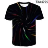 Herr t shirts 2023 färgglada laser 3d casual män kvinnor barn mode kort ärm pojke tjej barn tryckt t-shirt toppar tee