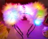 Rabbit Ears Glow Hair Hoop LED Glowing Headband Bunny Ear Hair Band Dancing Party Prop Christmas Accessories