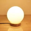 Tafellampen moderne minimalistische massief houten lamp E26 / E27 glazen bal schaduw woonkamer slaapkamer bedgebad