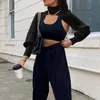 Pulls pour femmes Adisputent Mode Automne Hiver 2023 Tricoté Col Roulé Crop Tops Lanterne Manches Pull Femmes Châle Kenn22