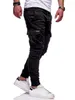 Calças masculinas calças finas moda casual jogger calças streetwear carga calças masculinas multi-bolsos calças de fitness ginásios moletom masculino 230131