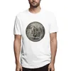 Herren T-Shirts 2023 Einzigartige USA Half Dollar Coin Kleidung Weiß Mode Sommer Top Qualität Kurzarm T-Shirts