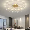 Chandeliers ODYSEN Crystal Round Ceiling Lamp For Living Dining Room Flower Decoration Bedroom Indoor Lighting Fixture Home Girl Gold