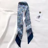 Scarves 2023 Spring Long Scarf For Women Small Flower Silk Bag Tie Ribbon Hair Band Elegant Dress Decoration Luxury Neck Wraps