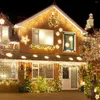 Strings 5M LED Christmas Lights Droop Outdoor Icicle String For Eaves Balcony House Decoration Decorative Holiday Light