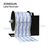 ZONESUN Packing Machine Automatic Label Rewinder 180mm Barcode Serial Number Label Reeler Sticker Rewinding Machine ZS-LRA8