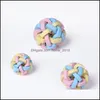 Dog Toys Chews Pet Sound Elastic Chew Ball Knit Contrast Color Grind Teeth Toothbrush Toy Training Product Wq235 Drop Delivery Hom Dhvxo
