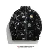 Męskie Down 2023 Winter Jackets Płaszcz Daisy Printing Men Parka Hip Hop na ciepłą warsztat Windbreaker Streetwear Harajuku