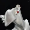 Backs oorbellen Bilincolor Golden Scorpion Clear Cubic Zirconia Ear Clips voor vrouwen met piercing