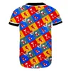 T-shirts pour hommes CJLM Vêtements imprimés en 3D pour hommes Bas de Noël et coffrets cadeaux Creative Diamond Man Winter Baseball Shirt