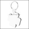 Party Favor Blank Keychain Thermal Transfer Sublimation Personality Key Chain Girls Boys Ornament Wooden White Keychains Mdf Pad1297 Ot1Lq