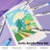 Markers Arrtx 30 pastellfärger Akrylborste markörfärgpennor tillgängliga på stenglas canvas metall keramisk mugg trämplast 230130