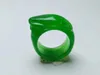 Klusterringar riktiga gröna jade ringer för män och kvinnor handskårna modiga trupper utsökta jaditsmycken gåva