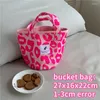 Вечерние сумки женские сумочки ковша большая мощность женское плечо холст покупатель розовый леопардовый рисунок.