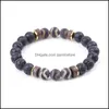 Braccialetti con ciondoli Energy Buddha Vintage Dzi Stone Bracciale Handmade 8Mm Lava Beads Summer Men Women Jewelry Gift C3 Drop Delivery Dhqhj