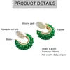 Dos Boucles D'oreilles Minimaliste Or Rond Émail Sans Piercing Clip Sur Pour Femmes Filles Faux Boule Punk Hoop Boucle D'oreille Clips D'oreille Bijoux