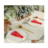 Christmas Decorations Hat Storage Bags Tableware Box Cutlery Case Knife Fork Sets Kitchen Utensils Dinnerware Bag Dinner Set Party S Dhznp