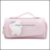 Festa Favor Favor de lápis PU CAEN PEN CASE KAWAII Papouraria Rer Bolsa para a Escola Garota Doce Eraser Caixa de presente Flores de Flores Otwib