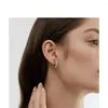 Backs Earrings Shiny Ring Ear Clips Without Holes Female Mosquito Coil Simple Style Adjustable Clip On
