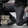 Jeans masculinos Tactical Multi Pockets calças de jeans de combate masculino menstrousers de calcanetes casuais calçados Hombre primavera verão 230131