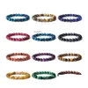 Brins de perles de haute qualité en pierre naturelle Lapis Tiger Eye Bracelets de perles pour femmes hommes mode énergie Bracelet bijoux élastiques Otpug