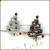 Pins Broschen Kristall Weihnachtsbaum Bowknot Geschenk f￼r das Jahr FL COLFFL SHOBELSTONE GLECK HELTE SCHALF CLIP BROCHE PINS DROPPLIE OTZJA