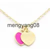 Pendant Necklaces Pendant Neckalce Design New Brand Heart Love Necklace For Women Stainless Steel Accessories Zircon Green Pink Women Jewelry Gift3