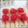 Decorative Flowers Wreaths Pcs / Lot 5 Cm Bubble Style Rose Flower Heads Wreath Bouquet Materials Wedding Decorate Pectoral Drop D Ots9L