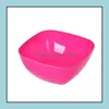 Bowls Salad Melon Plate Small Snack Candy Dish Dried Fruit Bowl Food Grade Plastic Square Dinnerware Yhm217Zwl Drop Delivery Home Ga Dhtzl