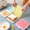 Flatware Sets Sandwich Storage Box Silicone Lunch Case Reusable Microwave Container Boxes