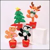 Party Favor Wriggle Dancing Christmas Tree Elk Sing Electronic Plush Toy Decoration For Kids Funny Early Childhood Education Toys Pa Oth8y