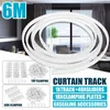 Rail de Rail de rideau monté au plafond Flexible, décoration de la maison, fenêtres coulissantes droites, accessoires de fenêtre pliables en plastique de 2M/3M/6M