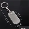 Key Rings Blank Diy Custom Engraved Personalized Keychain Alloy Lovers Gift Keyring Creative Chain Wholesale Jewelry Drop Delivery Otpmz