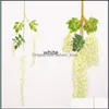 Decoratieve bloemen kransen 7 kleuren kunstmatige zijden bloem wisteria wijnstok rattan voor tuin huis bruiloft decoratie benodigdheden 75 cm a otwfx