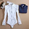 Blouses Femmes Chemises Femmes Corps et Manches Longues Bodys De Mode Couleur Blanche Automne Hiver Tops Bureau Dame Travail Chemise Formelle Femme 230131