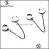 Ear Cuff Fashion Punk Stainless Steel Hoop Earrings Circle Clip On For Women Trendy Jewelry As Valentines Day Giftz Drop Delivery Dhife