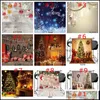 Wallpapers Christmas Tree Vinyl Wood Floor P Ography Backdrop Studio O Props Background Home Decor For Year Drop Delivery Garden Otesz