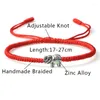 Lien Bracelets Classique Éléphant Pendentif BraceletsBangles Mode Rouge Noir Nylon Fil Tressé À La Main Réglable Chanceux Bijoux Femme