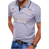 Polos para hombre ZOGGA 2023, Polo de verano para hombre, camisa de manga corta, ropa para hombre, estampado de letras, Color, ajustado, algodón