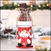 Christmas Decorations Red Wine Bottle Er Bag Gift Decoration Home Xmas Party Supplier Wy1395 Drop Delivery Garden Festive Supplies Dh4Cc