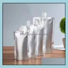 Packing Bags 500Pcs Doypack 150Ml 250Ml 350Ml 500Ml Aluminum Foil Stand Up Spout Liquid Bag Pack Beverage Squeeze Drink Spouts Pouch Dhd5X