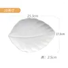 Plates Creative Leaf Plate Ceramic Sushi Dessert El Restaurant Decoration Dipping Pickles Serving Modern White Tableware