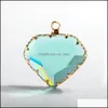 Charms Fashion Crystal Pendant Charm Floating Colorf Water Drop Heart Shape Pendants For Necklace Crafts Diy Jewelry Making Findings Ot7Ud