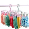 Hangers 2023 Household Hooks 12 Clip Hanger Children Baby Sun Socks Underwear Fold Clothespins Clothes Rack