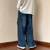 Erkekler Kot Siyah Kpop Kargo Pantolonu Erkek Hip Hop Grunge Punk Japon Sokak Giyseni Vintage Y2K Kore Stil Düz Geniş Bacak Pantolonları 230131