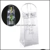 Ice Buckets And Coolers Wine Bag Pvc Transparent Cooler Clear Beer Pouch Bags With Handle For White Champagne Cold Drop Delivery Hom Otkf9