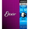 1 set di corde per chitarra acustica rivestite Elixir 11025 11-52 Custom Light
