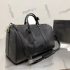 45 cm damski luksusowy projektant Duffel Czarne torby swobodne Versatil Travel Holday Duża torebki pojemności ze skórzaną krzyżową bagaż