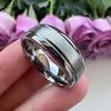 Wedding Rings 6mm 8mm Men Wemen Tungsten Carbide Ring Two Grooved Center Brushed Domed Band Polished Finish In Stock Fashion Comfort Fit