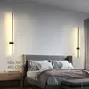 Lâmpada de parede ouro preto tira longa para quarto de cabeceira de cama de 350 ° Luzes rotativas da sala de estar corriodr corredor corriodr